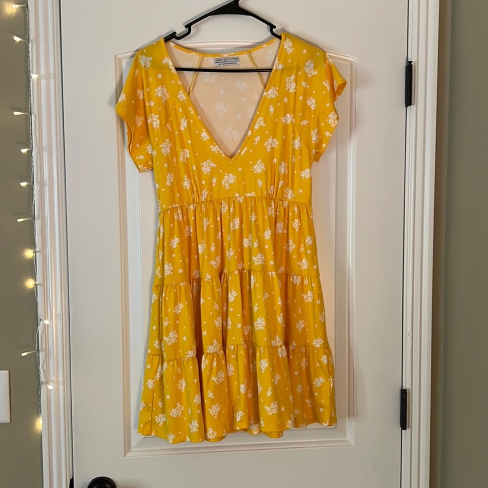 mid yellow dress